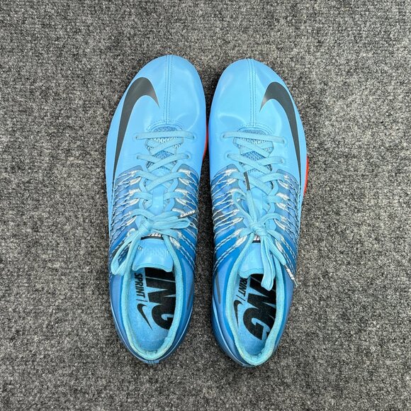 Nike Zoom Celar 5 Track Spike Shoes Men's Size 10 Blue Sprinting Performance - Picture 10 of 14